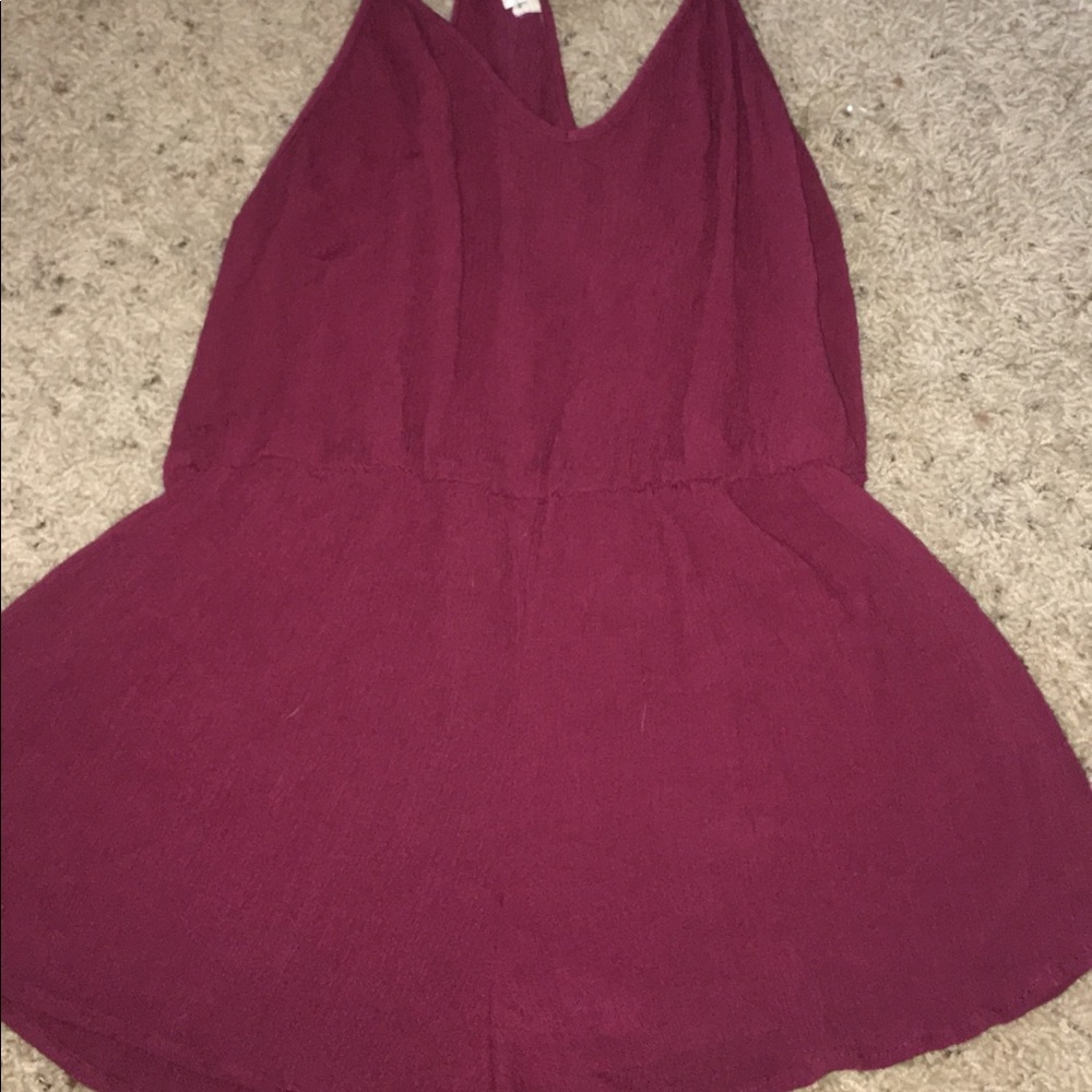 maroon romper
