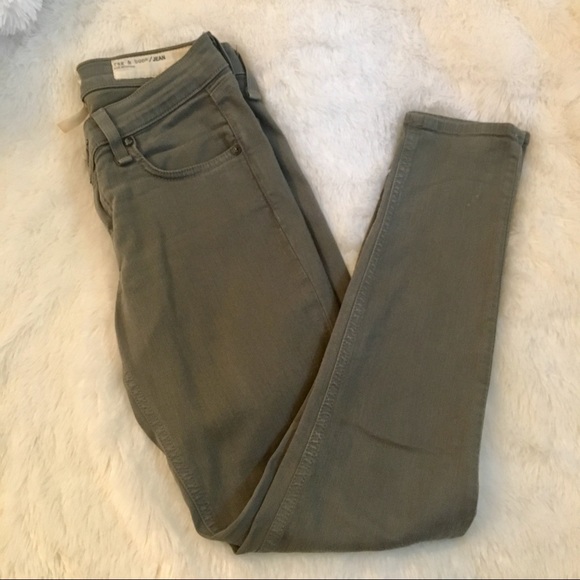 Rag & Bone Olive Capri Jeans Size 24 - Picture 2 of 5