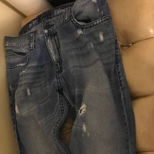 Inc Berlin Slim Straight Men's Blue Jeans, 36W