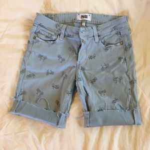 PAIGE Bermuda style cutoff shorts