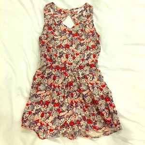 Open back floral romper