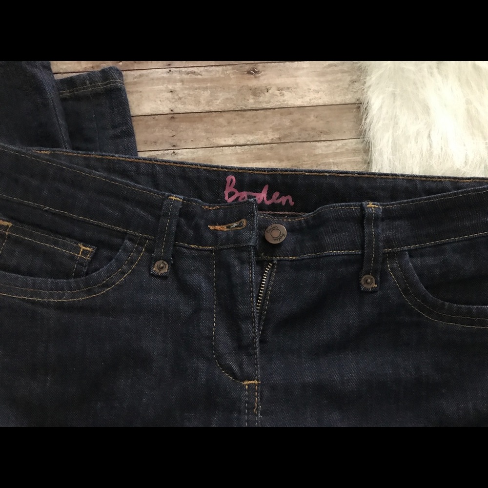 Boden Dark Wash Straight Leg Jeans