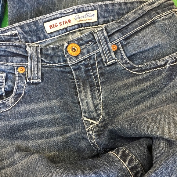 Big Star Jeans Sweet Boot ultra low rise sz 26R - Picture 2 of 2