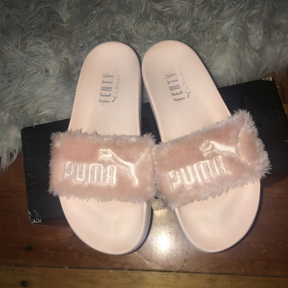 Pink Fenty Puma Slides