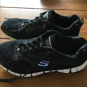 Black and white Skechers
