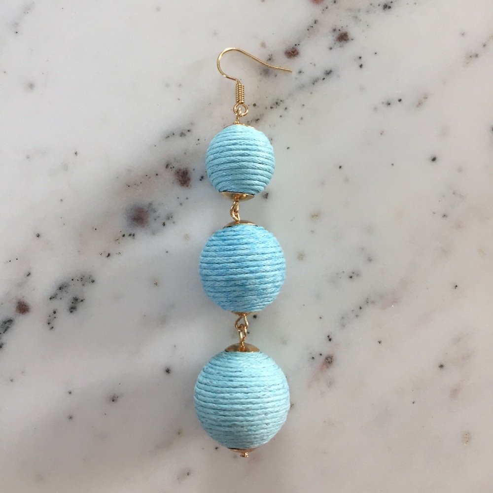 "Libby" Earrings || Light Blue Bon Bon - Picture 4 of 8