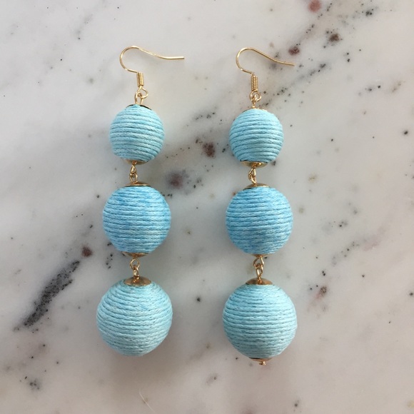 "Libby" Earrings || Light Blue Bon Bon - Picture 2 of 8