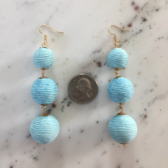 "Libby" Earrings || Light Blue Bon Bon - Picture 3 of 8