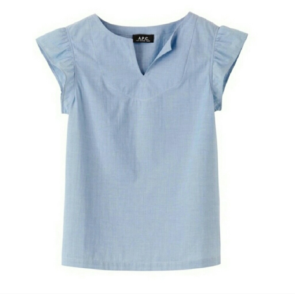 APC Blue Chambray Faulkner Top