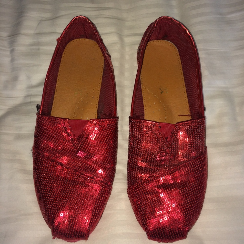 Sparkly Red Flats