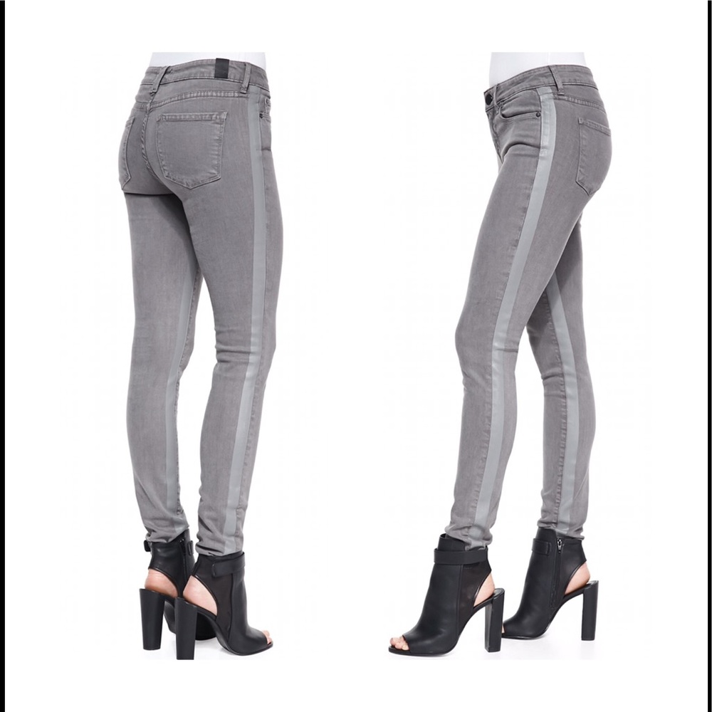 ❤️HP❤️Vince Dylan Grey SkinnyJeans w/Silver Stripe
