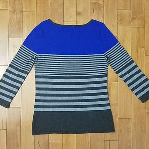 Cable & Gauge Sweaters - Cable & Gauge Striped Colorblock Sweater Cable & Gauge Sweaters - Cable & Gauge Striped Colorblock Sweater