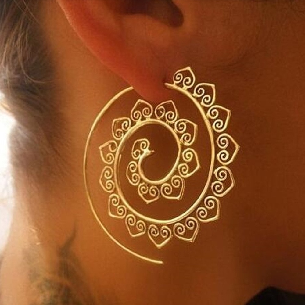 Preorder Only☀️ Ezra Earrings Ornate Spiral Silver
