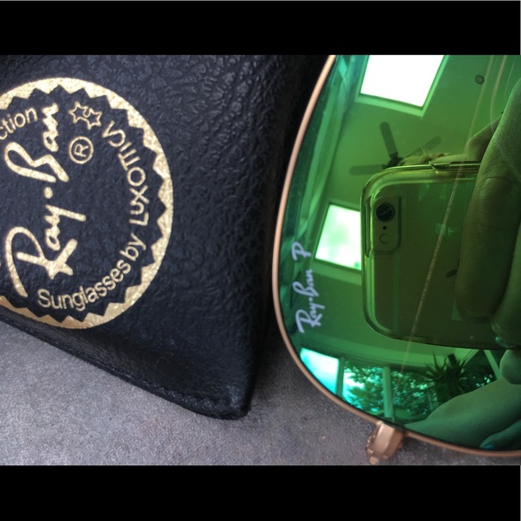 Ray Ban Aviators, Polarized Green Lenses