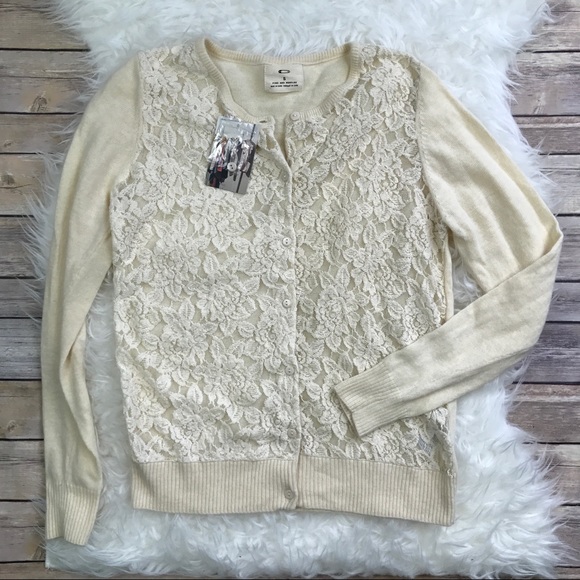 Urban Outfitters Sweaters - ✅NWT Pins & Needles Lace Front Cardigan