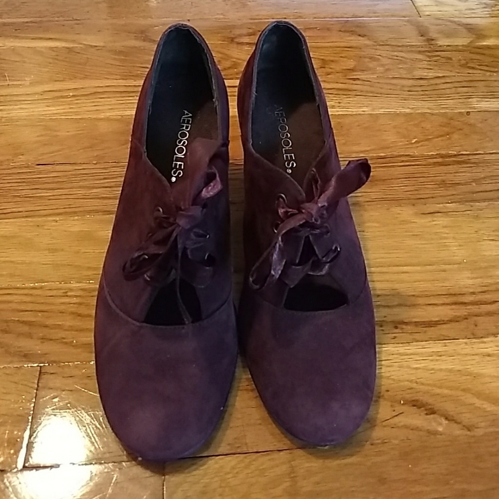 Dark purple aerosole heels, size 8