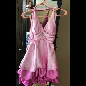 Pink halter dress