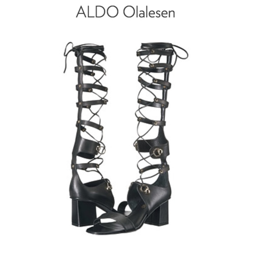 ALDO Olalesen Lace up Black Leather Shoes