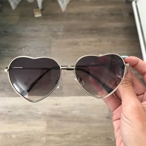 Silver Heart Sunglasses