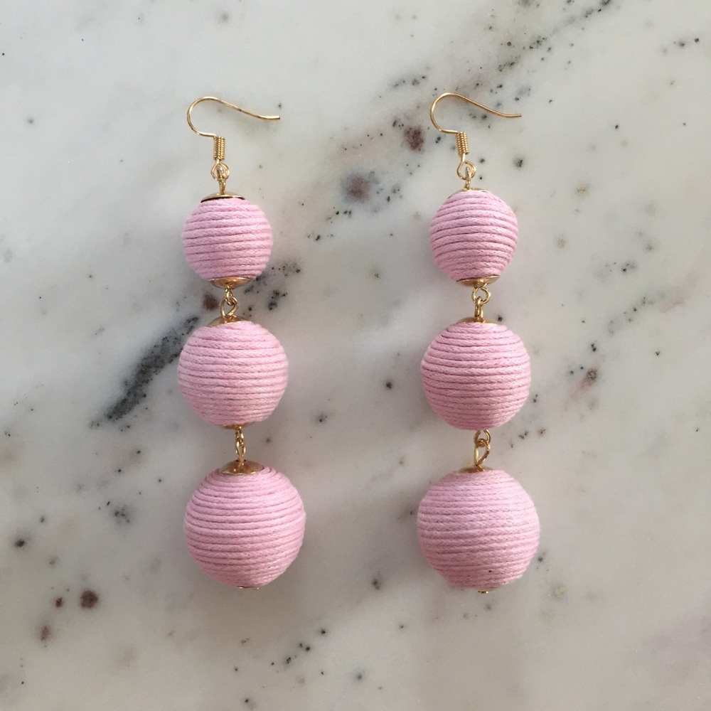 "Libby" Earrings || Light Pink Bon Bon - Picture 2 of 8