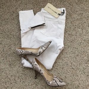 Rag & Bone skinny white jeans