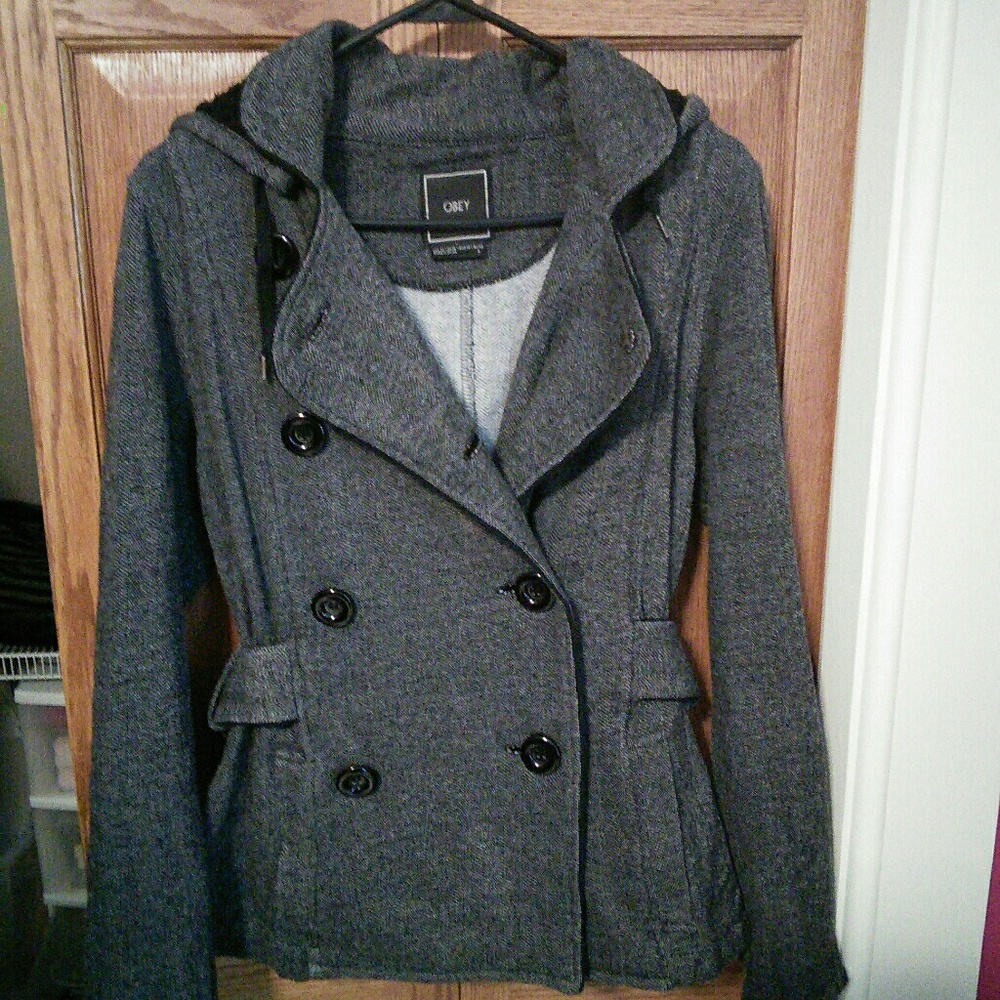 LAST CHANCE DONATING SOON Obey Peacoat
