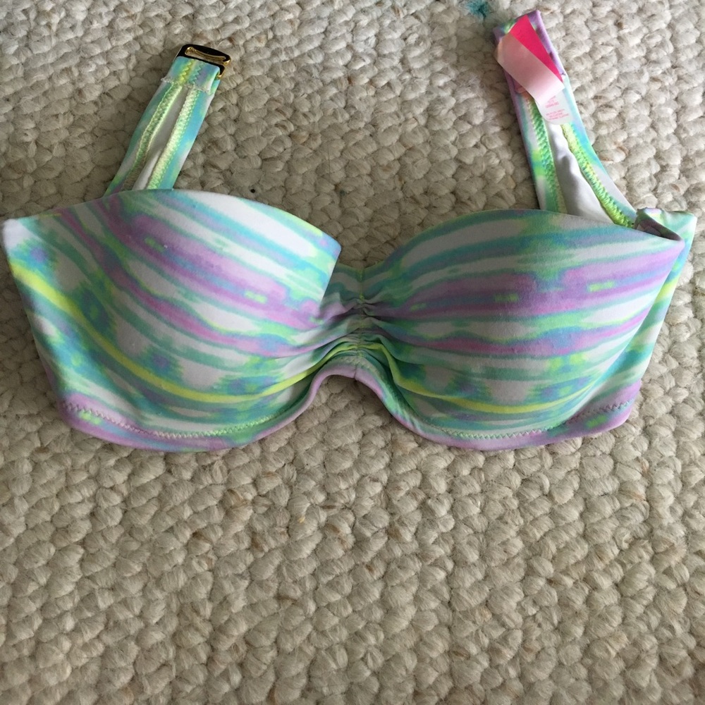 Tie-Dye Victoria's Secret strapless bathing suit