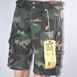 New Da Nang Army Camo Cargo Short X Small CUTE ON!