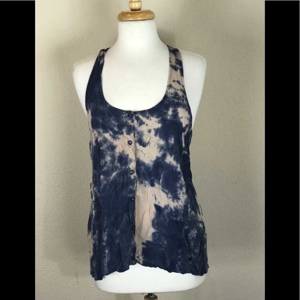 ♻️✨sale✨Splendid Button Up Tye Dyed tank Top
