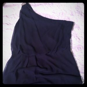 One shoulder mini cocktail dress