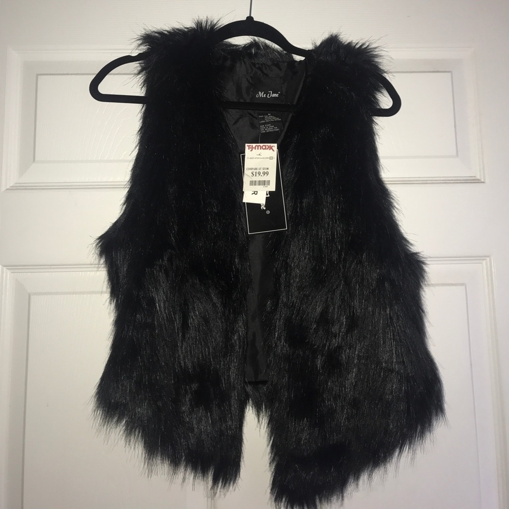 Black Fur Vest