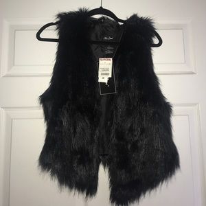 Black Fur Vest