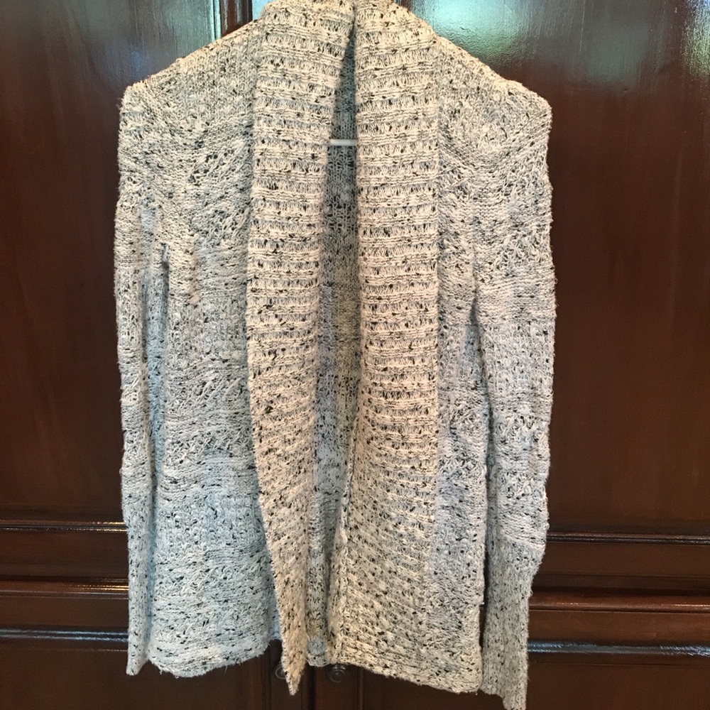 BB Dakota Cardigan Size Small Black White & Silver