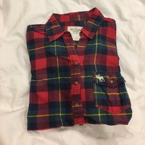Plaid Abercrombie button down long sleeve