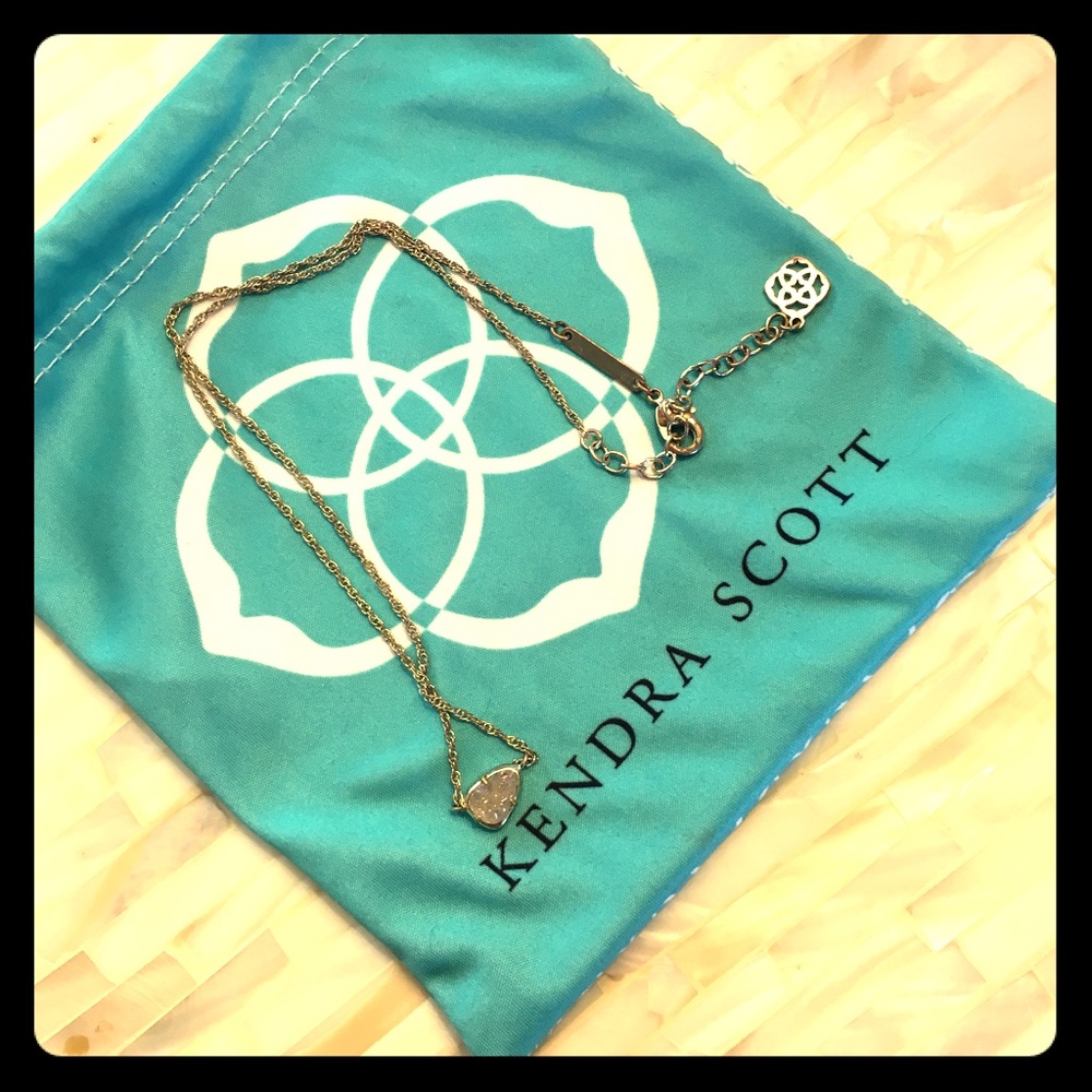 Kendra Scott iridescent drusy pendant necklace