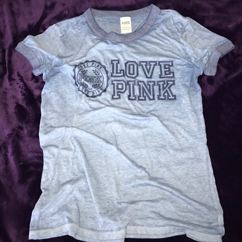 PINK burn out ringer tee NWOT