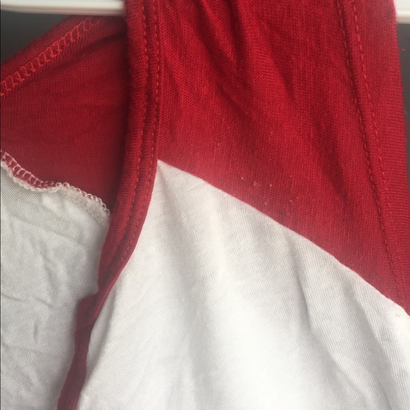 Charlotte Russe XS White/Red Muscle Tank - Picture 4 of 4