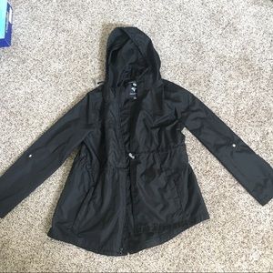 Black raincoat