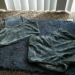 FASHION NOVA velvet crop top