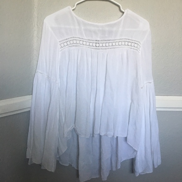 A white long sleeve flowy shirt - Picture 1 of 3