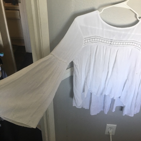 A white long sleeve flowy shirt - Picture 2 of 3