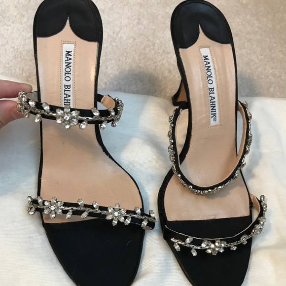 Manolo Blahnik Shoes - 36.5 Manolo Blahnik Black Heels