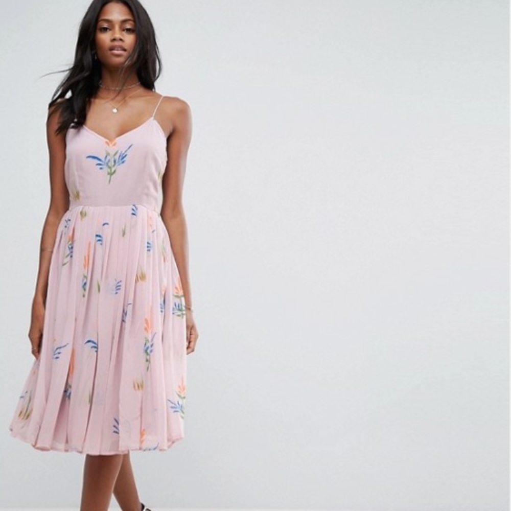 ASOS Pleated Cami Dress in Pretty Floral