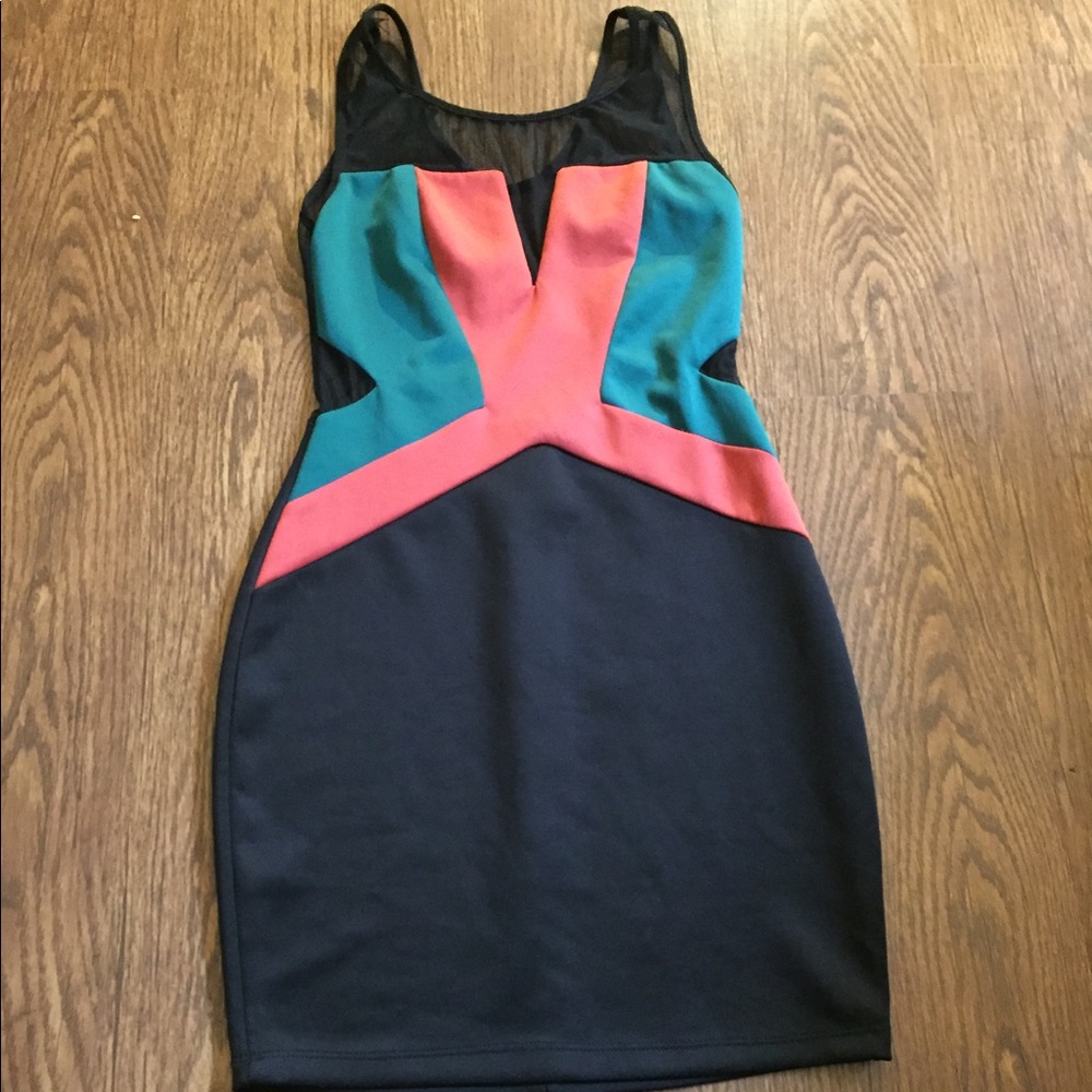 Multi-color mini dress