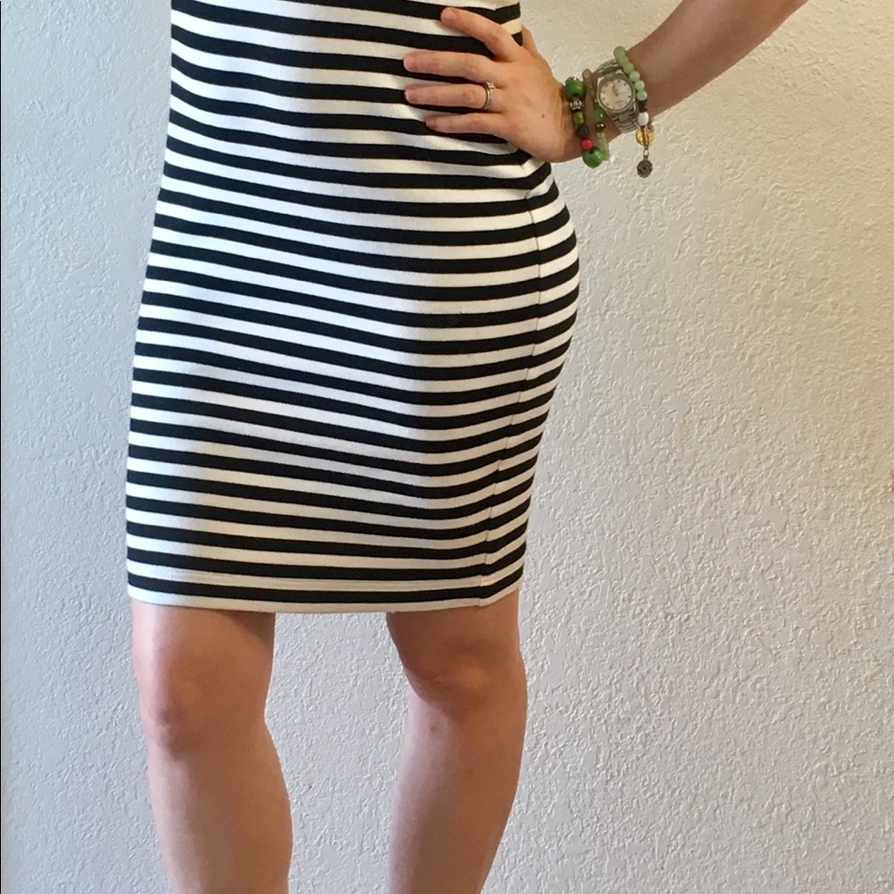 Striped black and white Zara dress