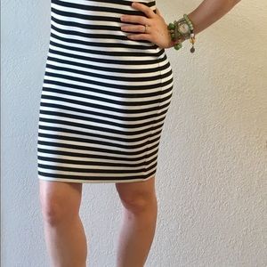 Striped black and white Zara dress