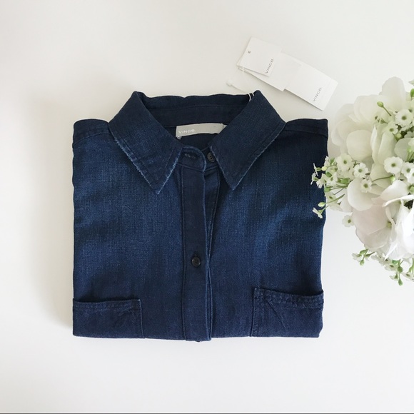 Vince Denim Button Down Shirt - Picture 2 of 8