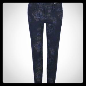 All Saints Brodie Wreath Skinny Ankle Zip Jeans