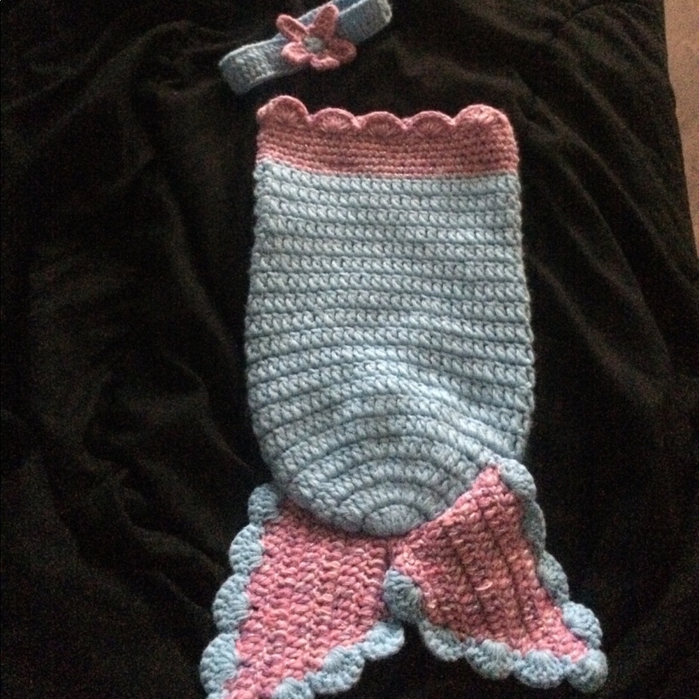 Handmade Infant Mermaid picture prop