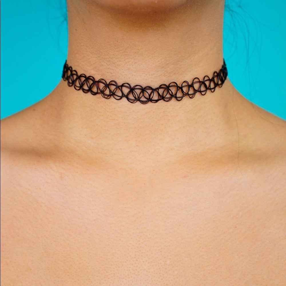 Black choker necklace